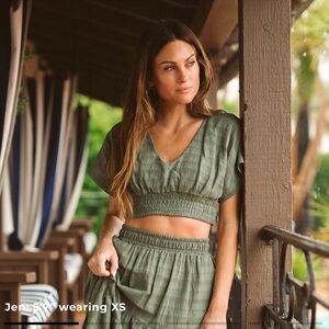 Albion fit matching Set crop top and maxi skirt